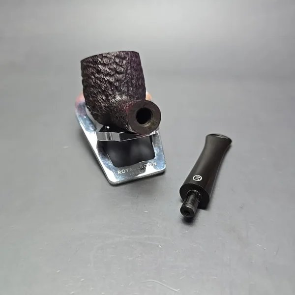 James Upshall Bark Group 5 Partially Rusticated Pot Estate Briar Pipe, Unsmoked - Image 13