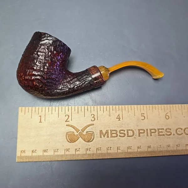Neerup Selection Sandblasted Bent Billiard Estate Briar Pipe, Danish Estates - Image 11