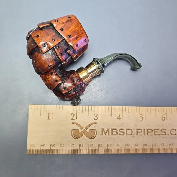 Moonlight Pipes “Steampunk” Oom Paul Estate Briar Pipe, Unsmoked - Image 9