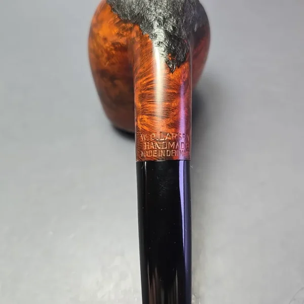 WO Larsen Rustica Partially Rusticated Bent Billiard Estate Briar Pipe, Danish Estates - Image 11