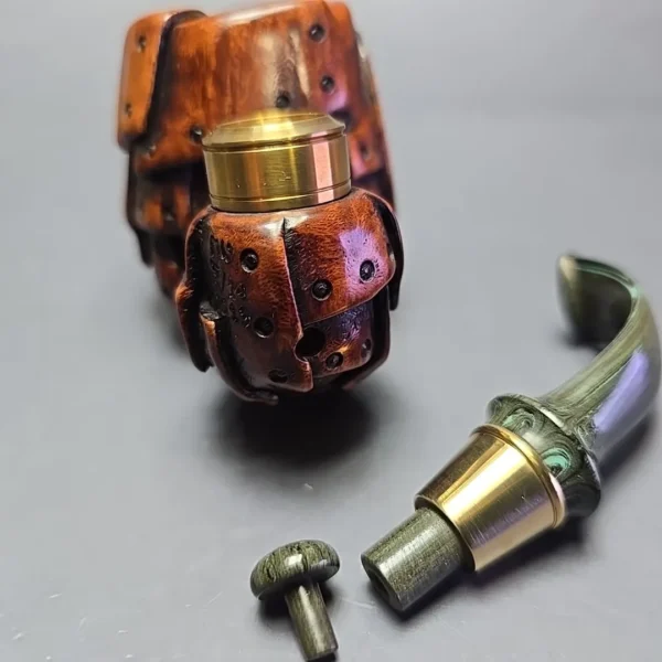 Moonlight Pipes “Steampunk” Oom Paul Estate Briar Pipe, Unsmoked - Image 12