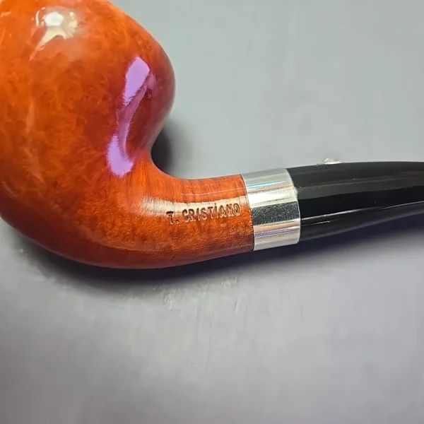 Thomas Cristiano Metamorfosi A505 Smooth Pear w/ Silver Estate Briar Pipe, Italian Estates - Image 10