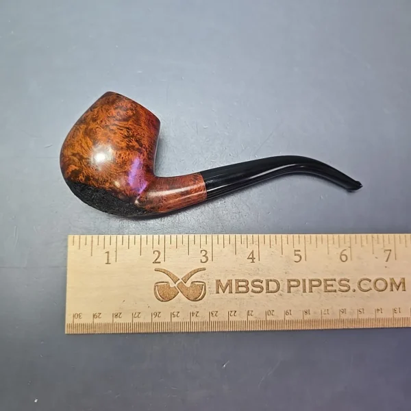 WO Larsen Rustica Partially Rusticated Bent Billiard Estate Briar Pipe, Danish Estates - Image 13
