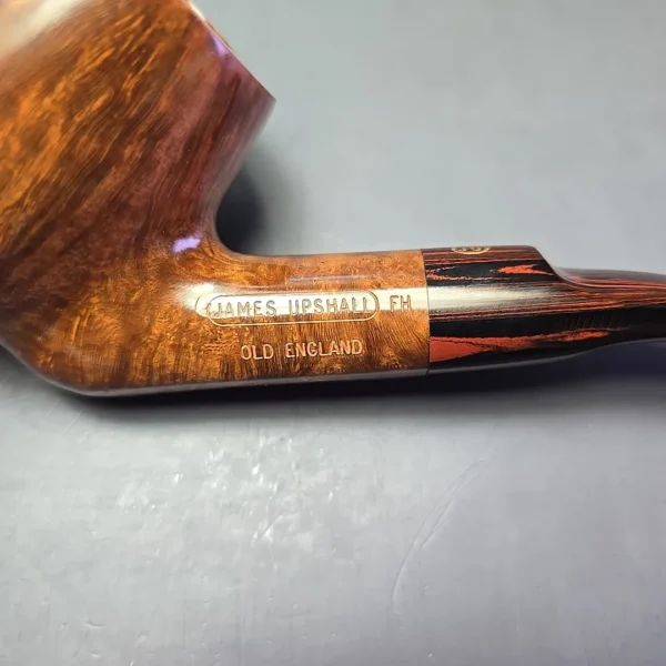 James Upshall Empire Series Old England XXL Smooth Bent w/ Cumberland Estate Briar Pipe, Unsmoked - Image 10