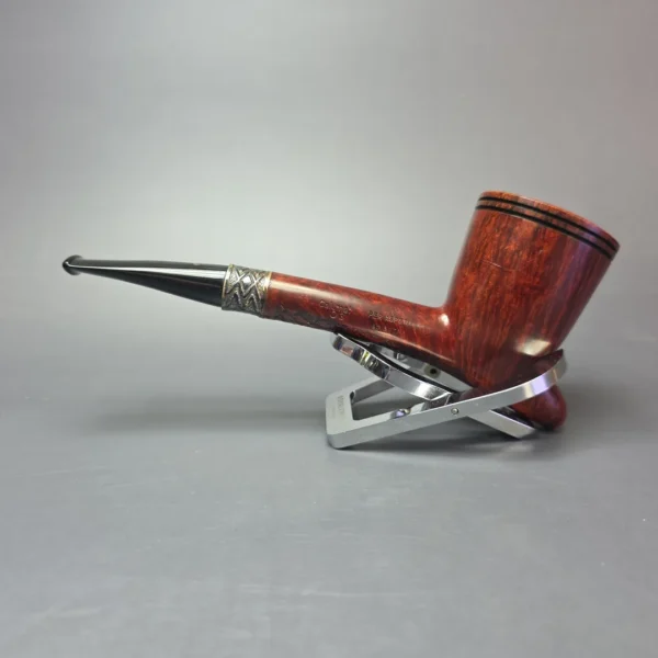 Ser Jacopo Calumet 03 Smooth Cavalier w/ Silver Estate Briar Pipe, Unsmoked - Image 5