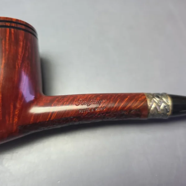 Ser Jacopo Calumet 03 Smooth Cavalier w/ Silver Estate Briar Pipe, Unsmoked - Image 10