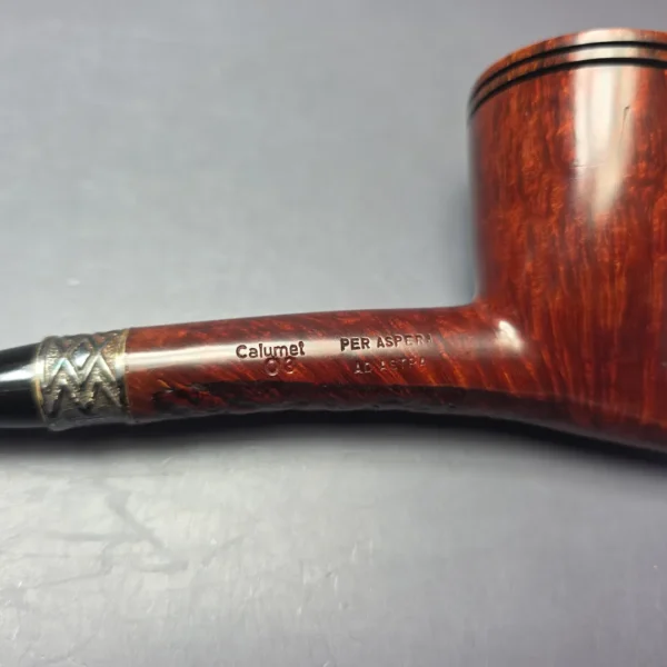 Ser Jacopo Calumet 03 Smooth Cavalier w/ Silver Estate Briar Pipe, Unsmoked - Image 11