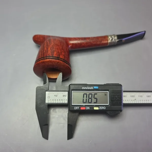 Ser Jacopo Calumet 03 Smooth Cavalier w/ Silver Estate Briar Pipe, Unsmoked - Image 13