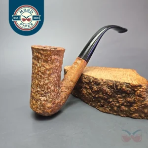 Ed Burak Connoisseur Rusticated Saxophone Estate Briar Pipe, American Estates
