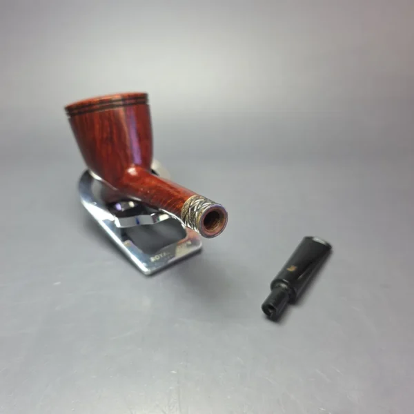 Ser Jacopo Calumet 03 Smooth Cavalier w/ Silver Estate Briar Pipe, Unsmoked - Image 14