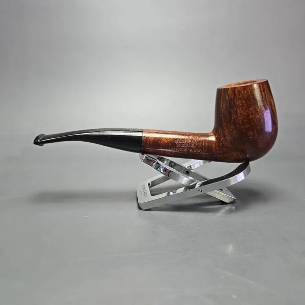 James Upshall A Grade Group 6 Smooth Long Shank Bent Billiard Estate Briar Pipe, Unsmoked - Image 4
