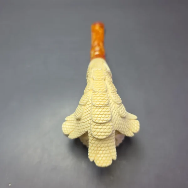 Sevket Gezer XXL Claw & Floral Vase Estate Block Meerschaum Pipe, Unsmoked - Image 7