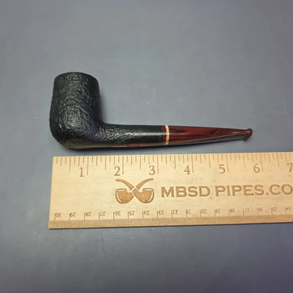 Bruno Nuttens Hand Made Sandblasted Billiard w/ Spalted Beechwood, Briar Pipe, New - Image 9