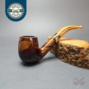 Butz Choquin Brumaire 1304 Smooth Bent Billiard Estate Briar Pipe, French Estates