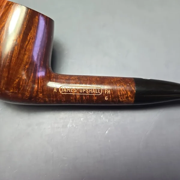 James Upshall A Grade Group 6 Smooth Long Shank Bent Billiard Estate Briar Pipe, Unsmoked - Image 10