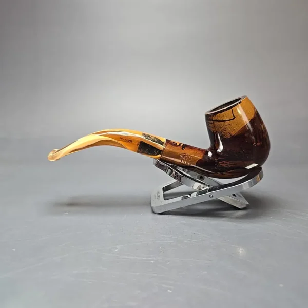 Butz Choquin Brumaire 1304 Smooth Bent Billiard Estate Briar Pipe, French Estates - Image 4