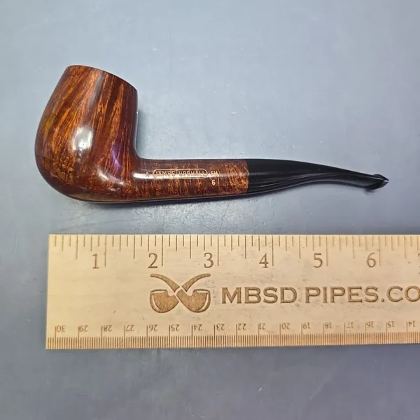 James Upshall A Grade Group 6 Smooth Long Shank Bent Billiard Estate Briar Pipe, Unsmoked - Image 12