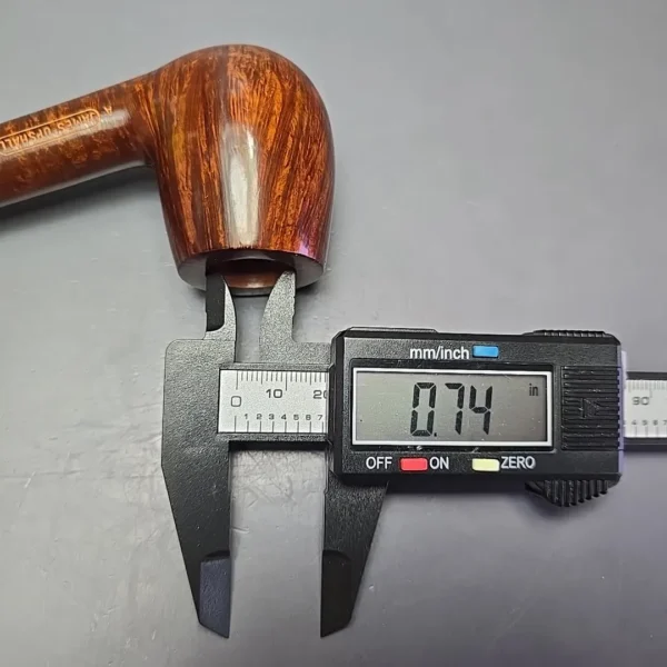 James Upshall A Grade Group 6 Smooth Long Shank Bent Billiard Estate Briar Pipe, Unsmoked - Image 13