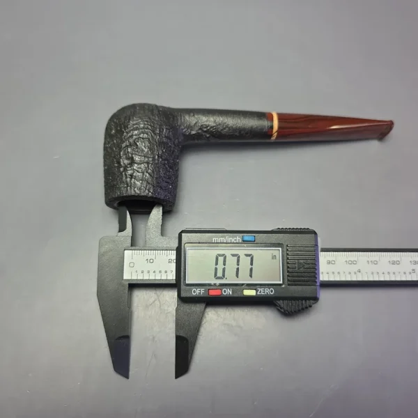 Bruno Nuttens Hand Made Sandblasted Billiard w/ Spalted Beechwood, Briar Pipe, New - Image 10