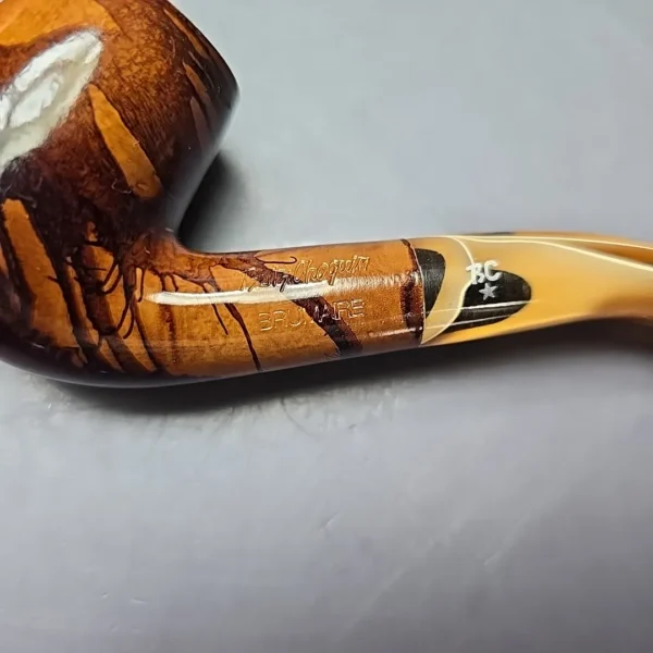 Butz Choquin Brumaire 1304 Smooth Bent Billiard Estate Briar Pipe, French Estates - Image 11