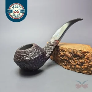 Sasieni 4 Dot Ruff Root Dark 3 Sandblasted Bulldog Estate Briar Pipe, French Estates