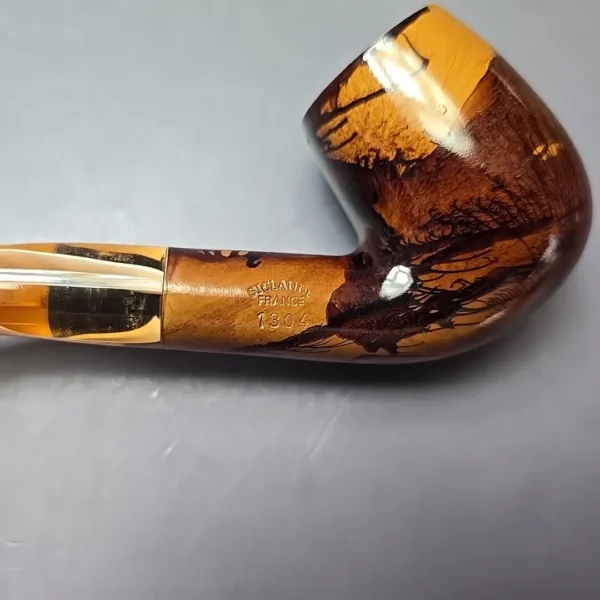 Butz Choquin Brumaire 1304 Smooth Bent Billiard Estate Briar Pipe, French Estates - Image 13