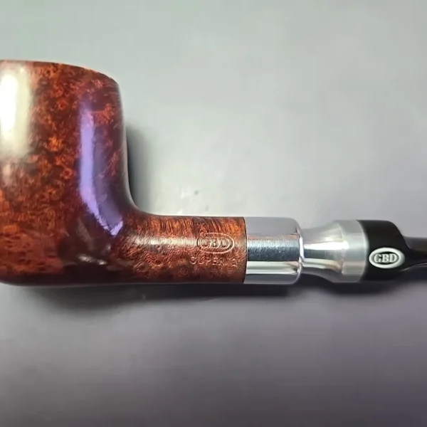 GBD Super Q 789 L Smooth Pot w/ Aluminum Estate Briar Pipe, English Estates - Image 10