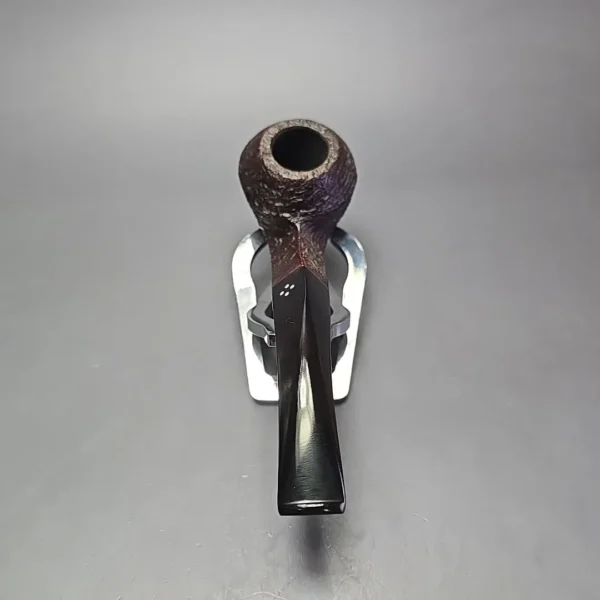 Sasieni 4 Dot Ruff Root Dark 3 Sandblasted Bulldog Estate Briar Pipe, French Estates - Image 5