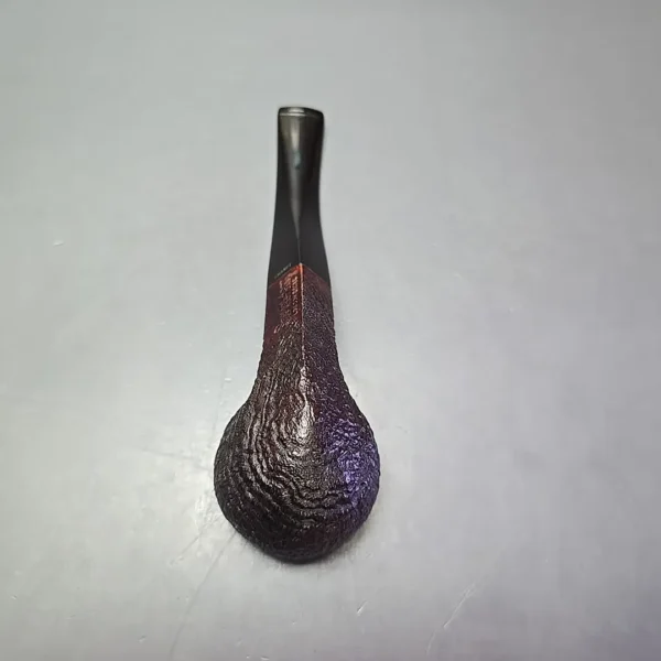Sasieni 4 Dot Ruff Root Dark 3 Sandblasted Bulldog Estate Briar Pipe, French Estates - Image 6