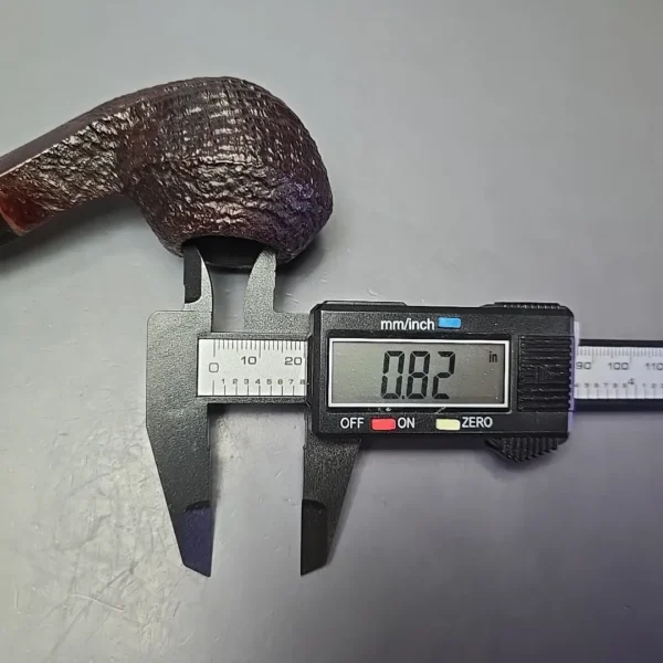 Sasieni 4 Dot Ruff Root Dark 3 Sandblasted Bulldog Estate Briar Pipe, French Estates - Image 9