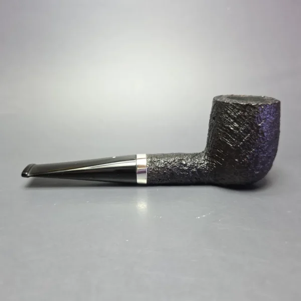 Dunhill 1997 Shell Briar 5103 Sandblasted Billiard w/ Silver Estate Briar Pipe, Unsmoked - Image 6