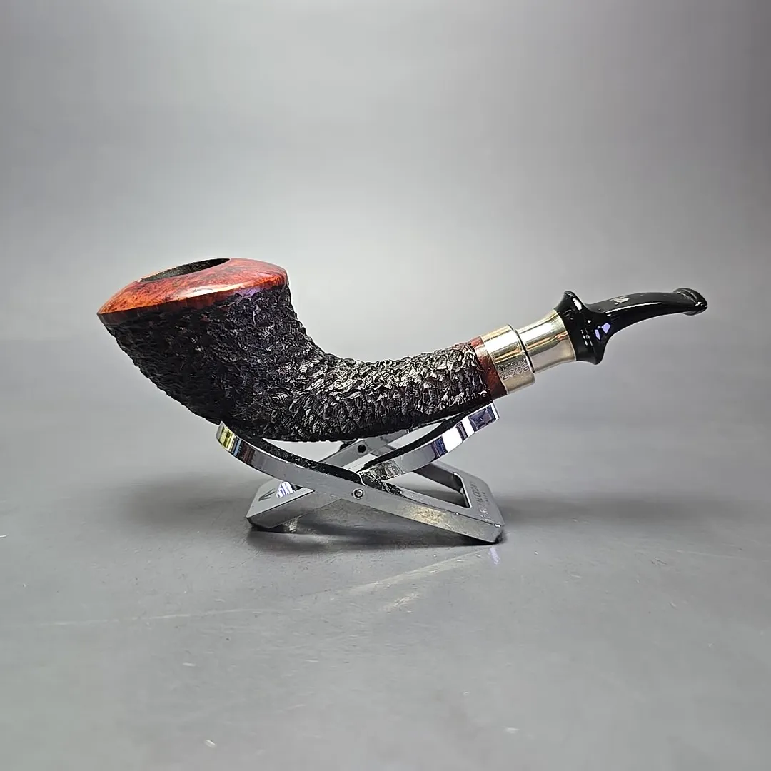 Stanwell 2002 Pipes & Tobaccos Magazine Pipe of the Year Partially Rusticated Horn Estate Briar Pipe, Danish Estates - Image 2