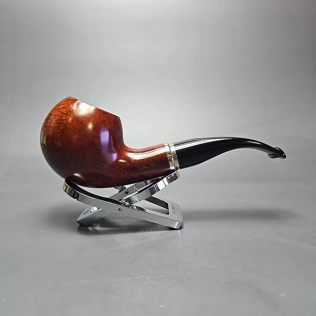Vauen 3210 Smooth Apple w/ Brass Estate Briar Pipe, Unsmoked, 9mm - Image 2