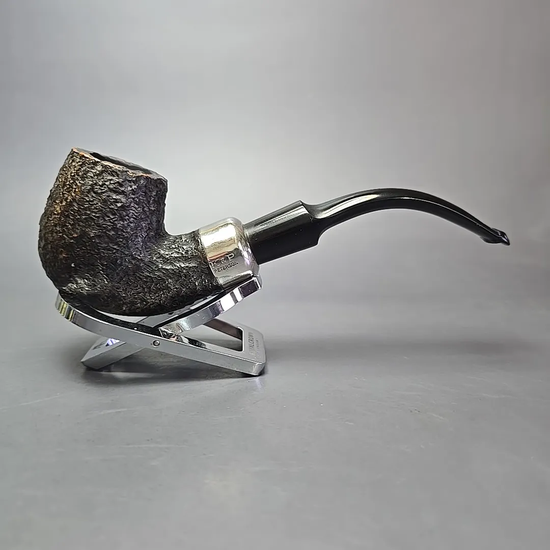 Peterson System Standard 307 Rusticated Bent Billiard Estate Briar Pipe, Irish Estates - Image 2