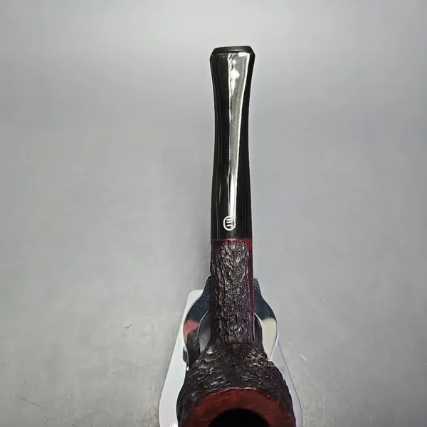 James Upshall Bark Group 5 Partially Rusticated Billiard Estate Briar Pipe, Unsmoked - Image 7