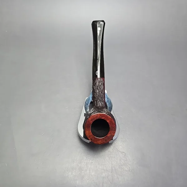 James Upshall Bark Group 5 Partially Rusticated Billiard Estate Briar Pipe, Unsmoked - Image 8