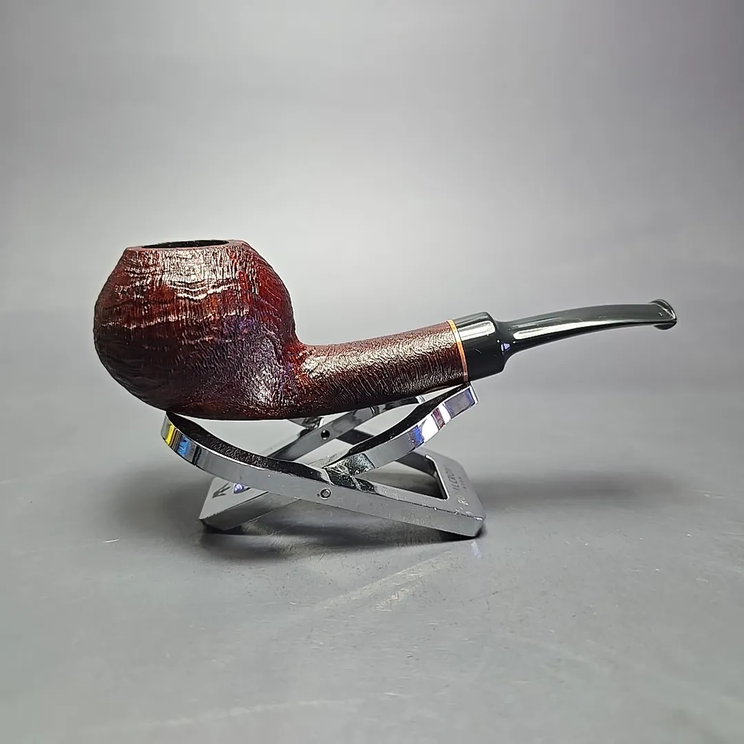 Sean Reum Sandblasted Danish Apple Estate Briar Pipe, Unsmoked - Image 2