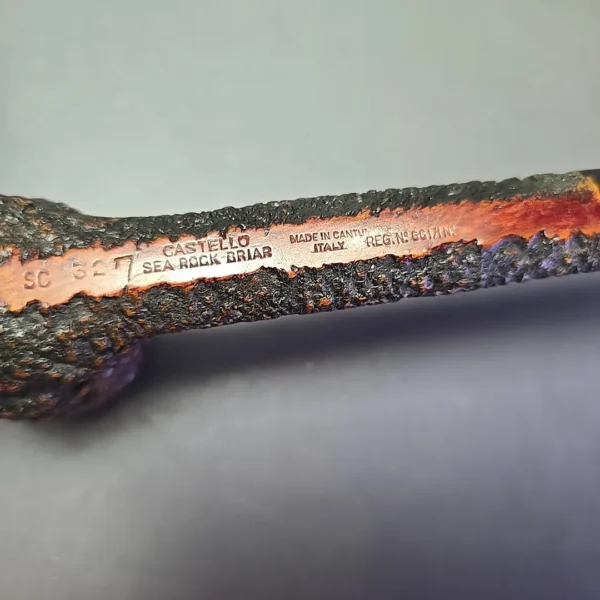 Castello (1950s-60s) Sea Rock Briar SC 32 Rusticated Canadian Estate Briar Pipe, Italian Estates - Image 9