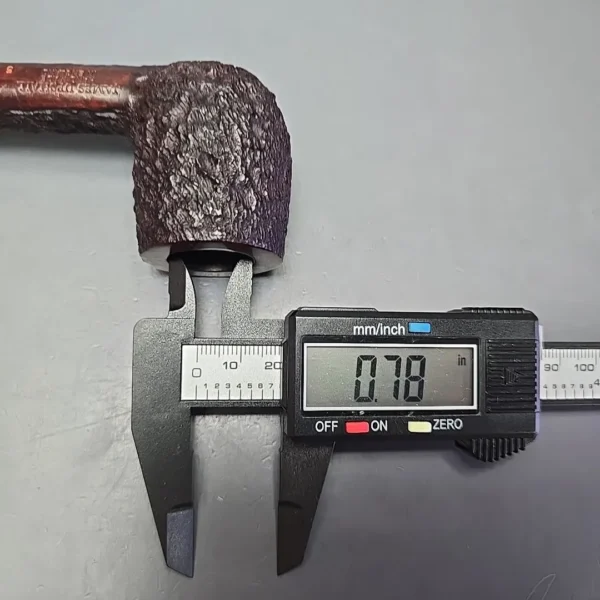 James Upshall Bark Group 5 Partially Rusticated Billiard Estate Briar Pipe, Unsmoked - Image 12