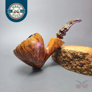 Bjarne Hand Carved Smooth Freehand Acorn Estate Briar Pipe, Danish Estates