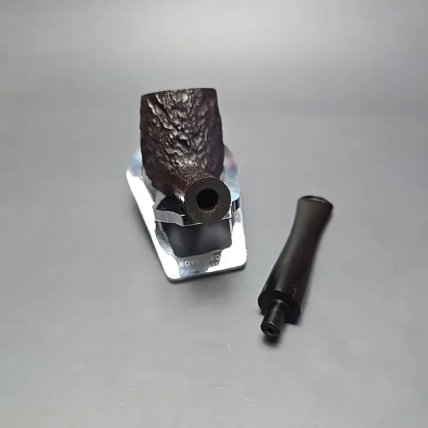 James Upshall Bark Group 5 Partially Rusticated Billiard Estate Briar Pipe, Unsmoked - Image 13