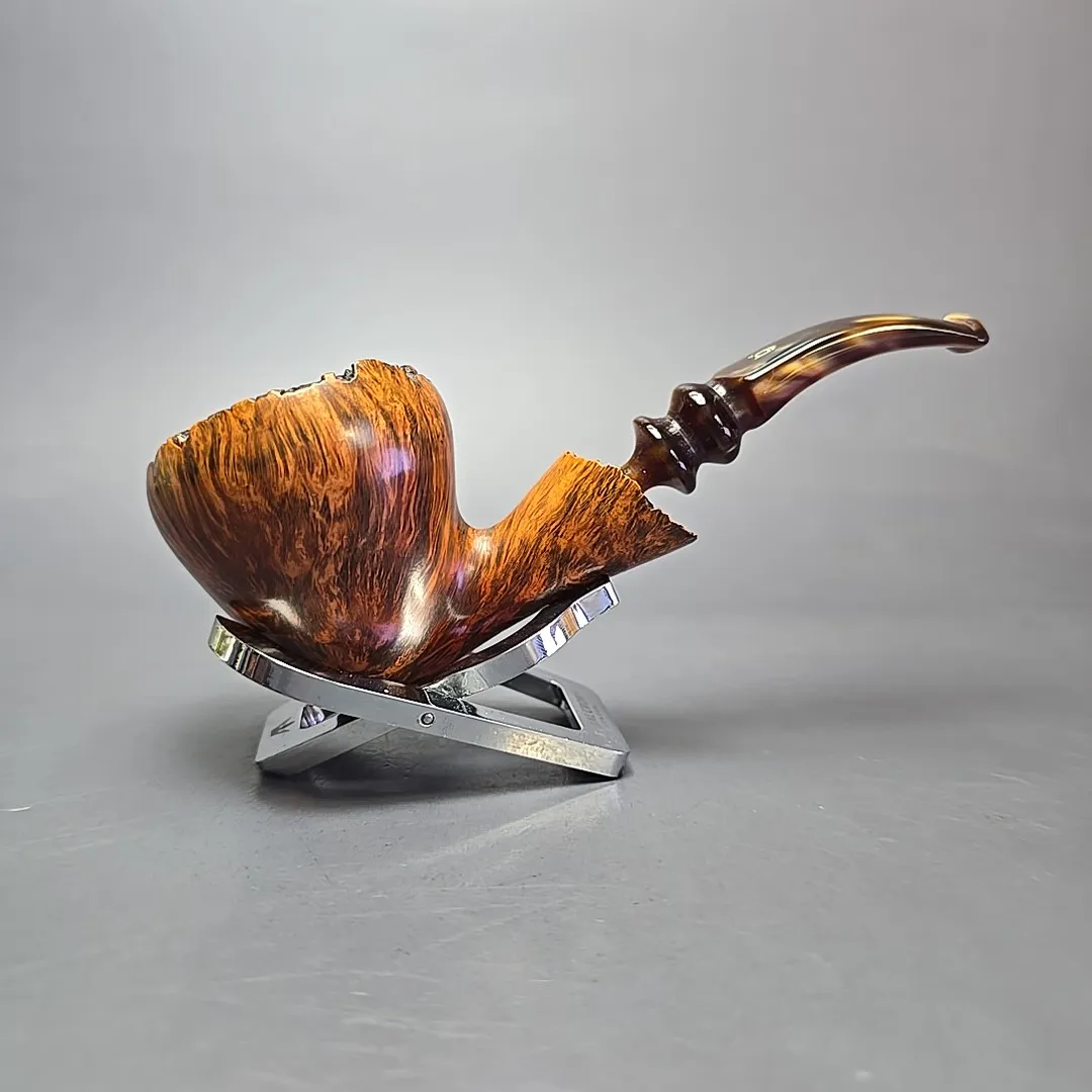Bjarne Hand Carved Smooth Freehand Acorn Estate Briar Pipe, Danish Estates - Image 2
