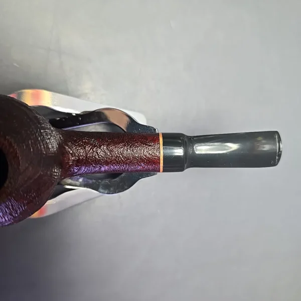 Sean Reum Sandblasted Danish Apple Estate Briar Pipe, Unsmoked - Image 7