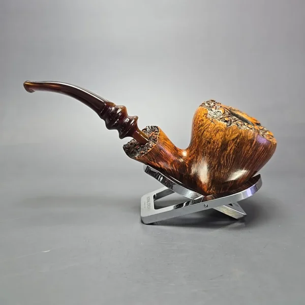 Bjarne Hand Carved Smooth Freehand Acorn Estate Briar Pipe, Danish Estates - Image 4