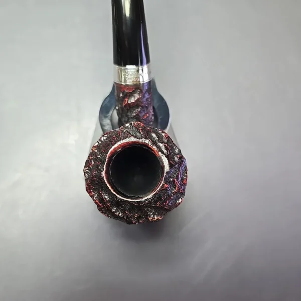Petersons Dublin Cobble B10 Rusticated & Sandblasted Rhodesian w/ Silver Briar Pipe, New - Image 7
