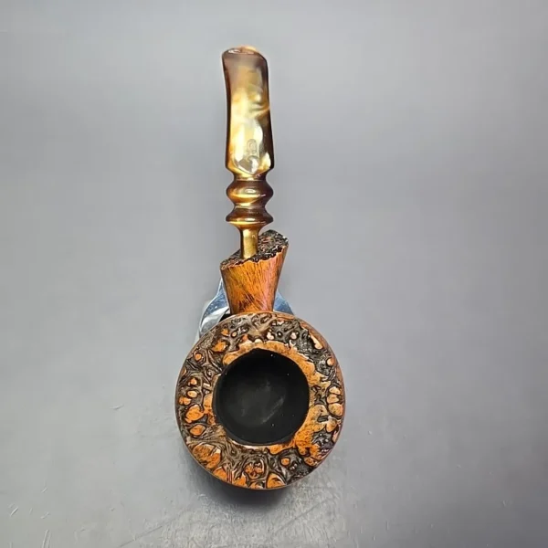 Bjarne Hand Carved Smooth Freehand Acorn Estate Briar Pipe, Danish Estates - Image 8