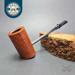 Eltang Basic Sandblasted Natural Poker Estate Briar Pipe, Unsmoked