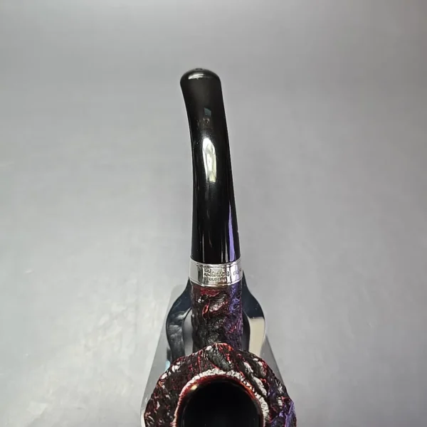 Petersons Dublin Cobble B10 Rusticated & Sandblasted Rhodesian w/ Silver Briar Pipe, New - Image 8