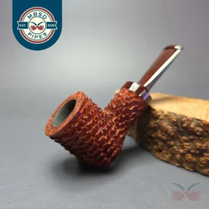 Eclesias Pipes "Dragon Scale" Sandblasted Nosewarmer Handmade Briar Pipe, New
