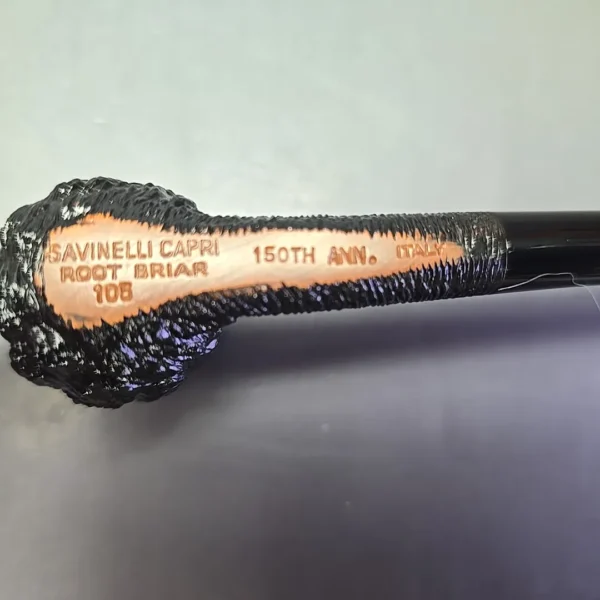 Savinelli 150th Anniversary Capri Root Briar 105 Rusticated Billiard Briar Pipe, New - Image 10